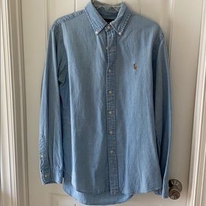 Polo RL Custom fit chambray shirt